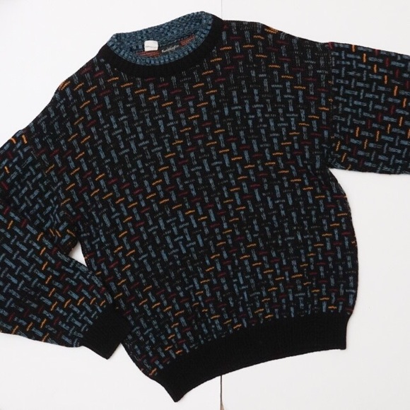 Vintage Sweaters - EUC Vintage 80s 90s Geometric Sweater